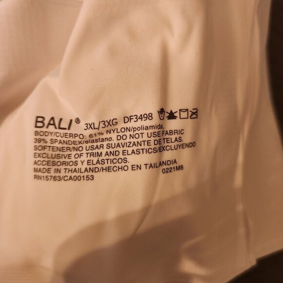 New with Tags Bali Comfort White Bra 3XL with underwire cool comfort fabric - Picture 3 of 4